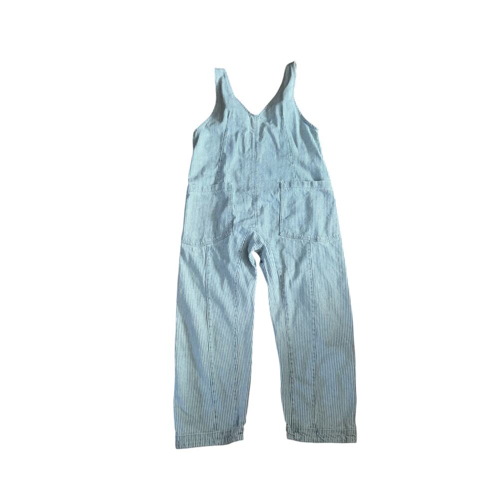 We The Free High Roller Light Denim Strip Jumpsuit - Picture 4 of 6